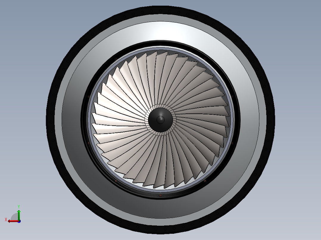 航空发动机(34)后视图