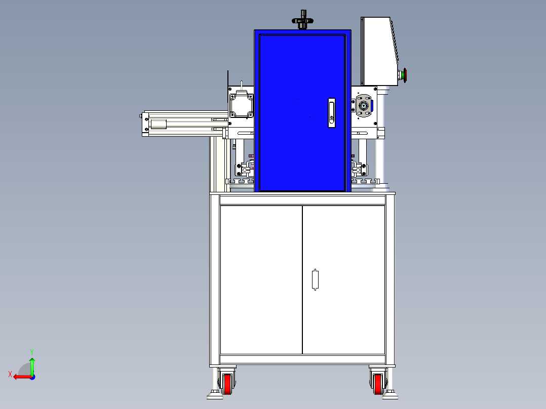 自动四站旋转丝网印刷机后视图
