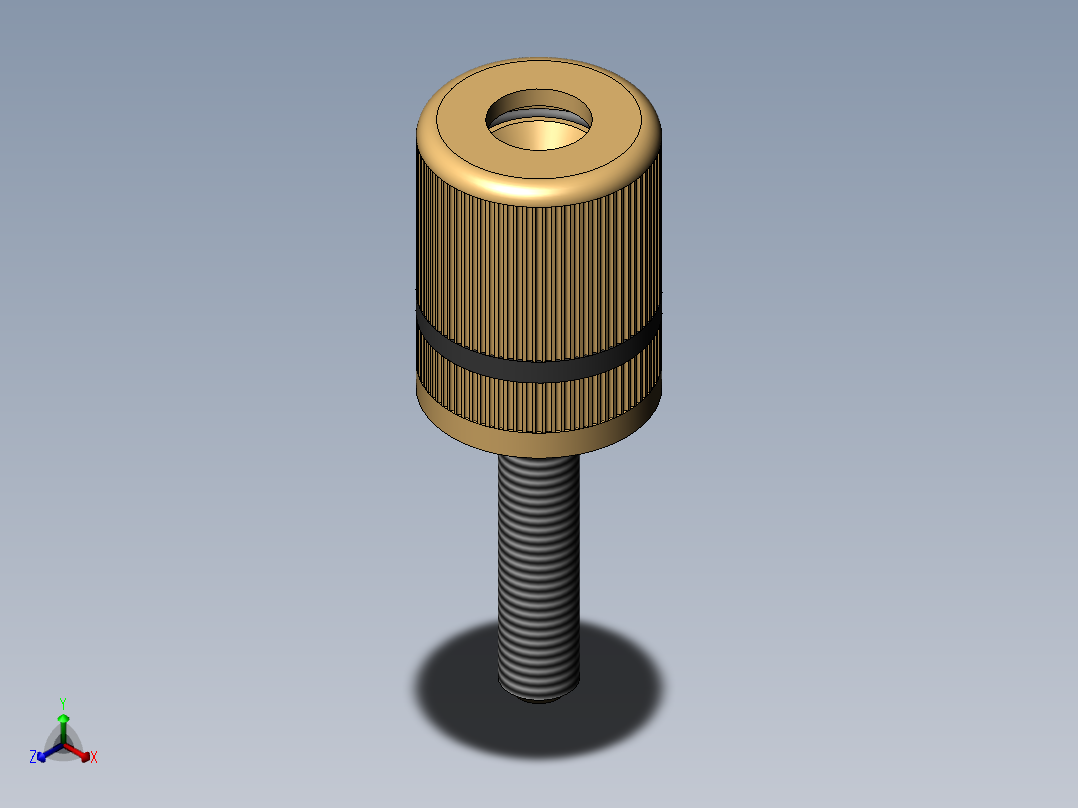 A0002543-BP-301G (1-665G) 香蕉插头 (插座)正等轴测图