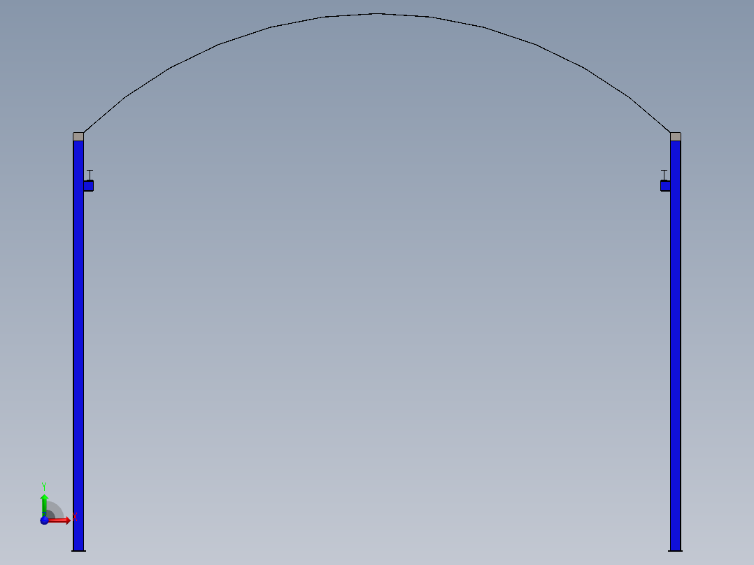 弧形屋顶厨房前视图