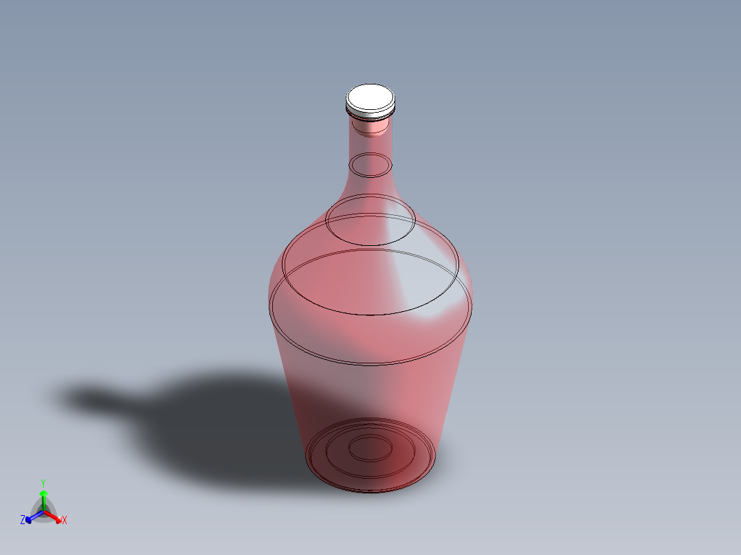 玻璃器子、杯子(32)正等轴测图