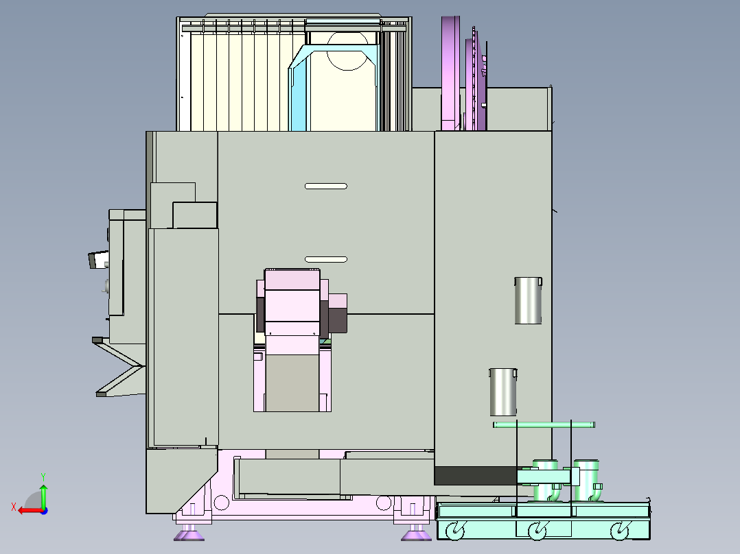 CM-7050 精密金属零件数控加工中心后视图