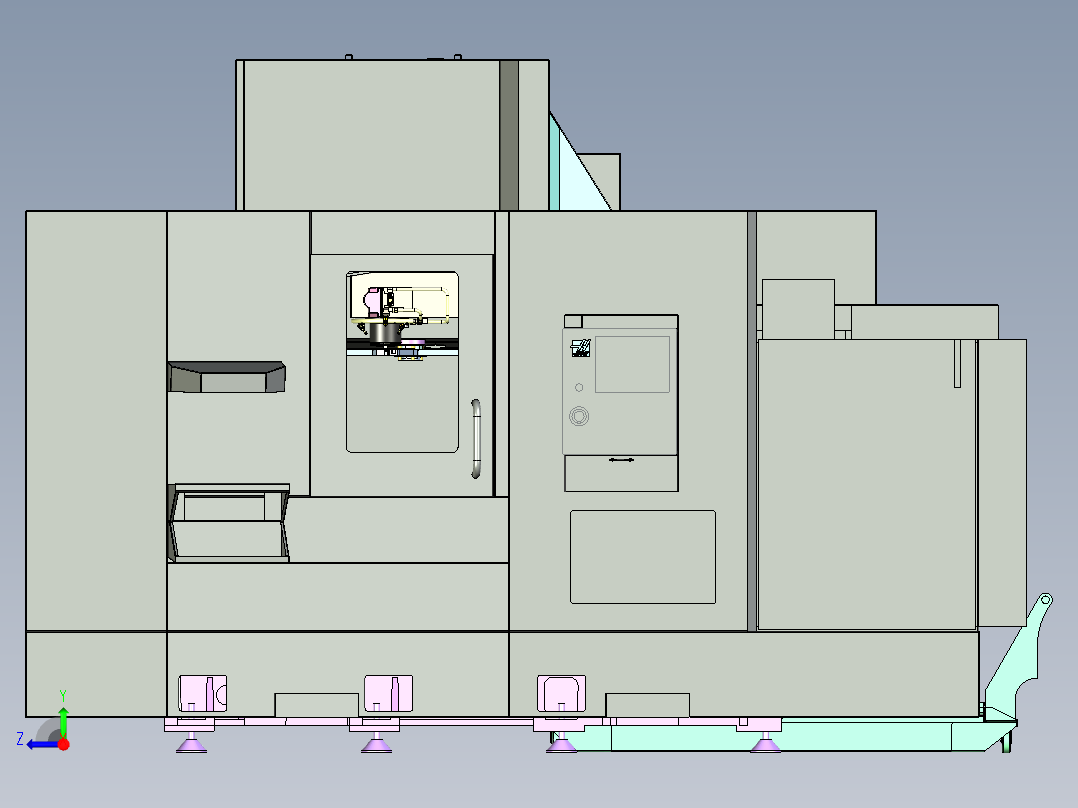 CM-7050 精密金属零件数控加工中心右视图