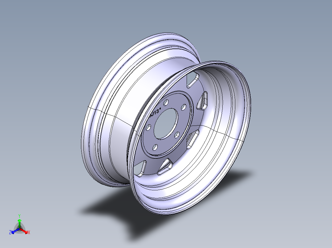 轮毂、轮胎(60)正等轴测图