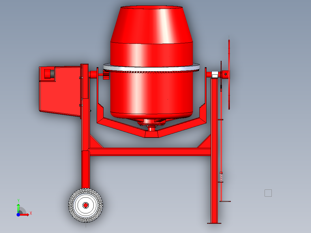 B3003520-水泥搅拌车前视图