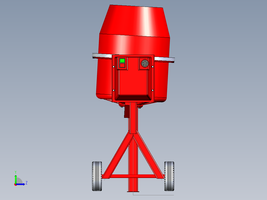 B3003520-水泥搅拌车左视图