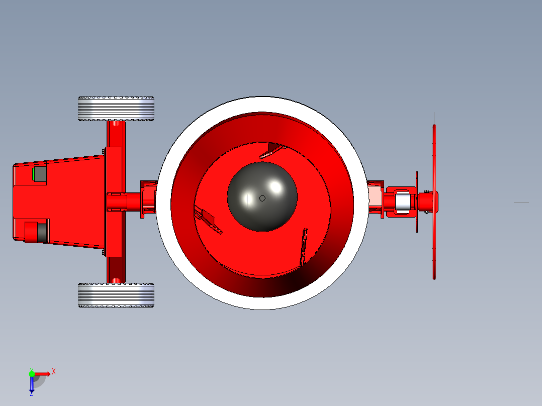 B3003520-水泥搅拌车俯视图