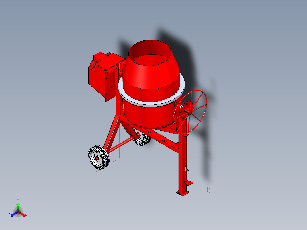 B3003520-水泥搅拌车正等轴测图