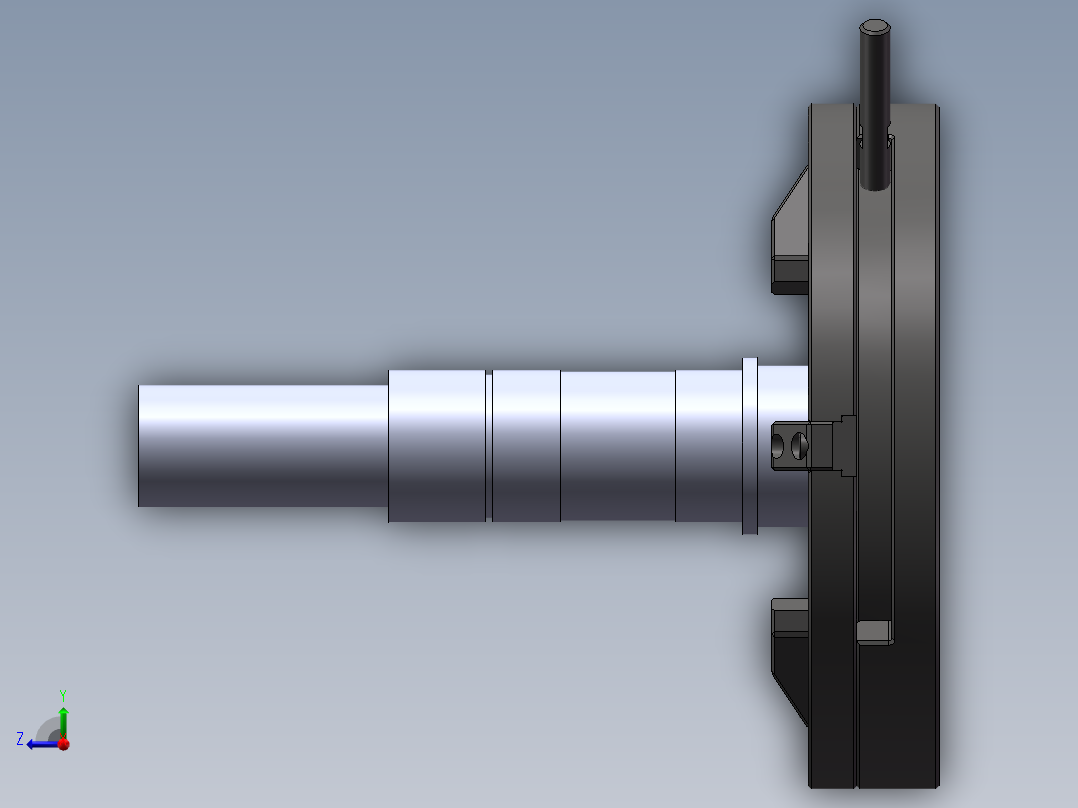 输入轴加工工艺及夹具设计右视图