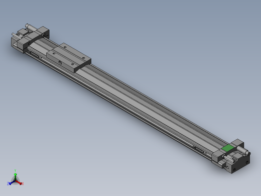 无杆气缸MY3B16-400L正等轴测缩略图