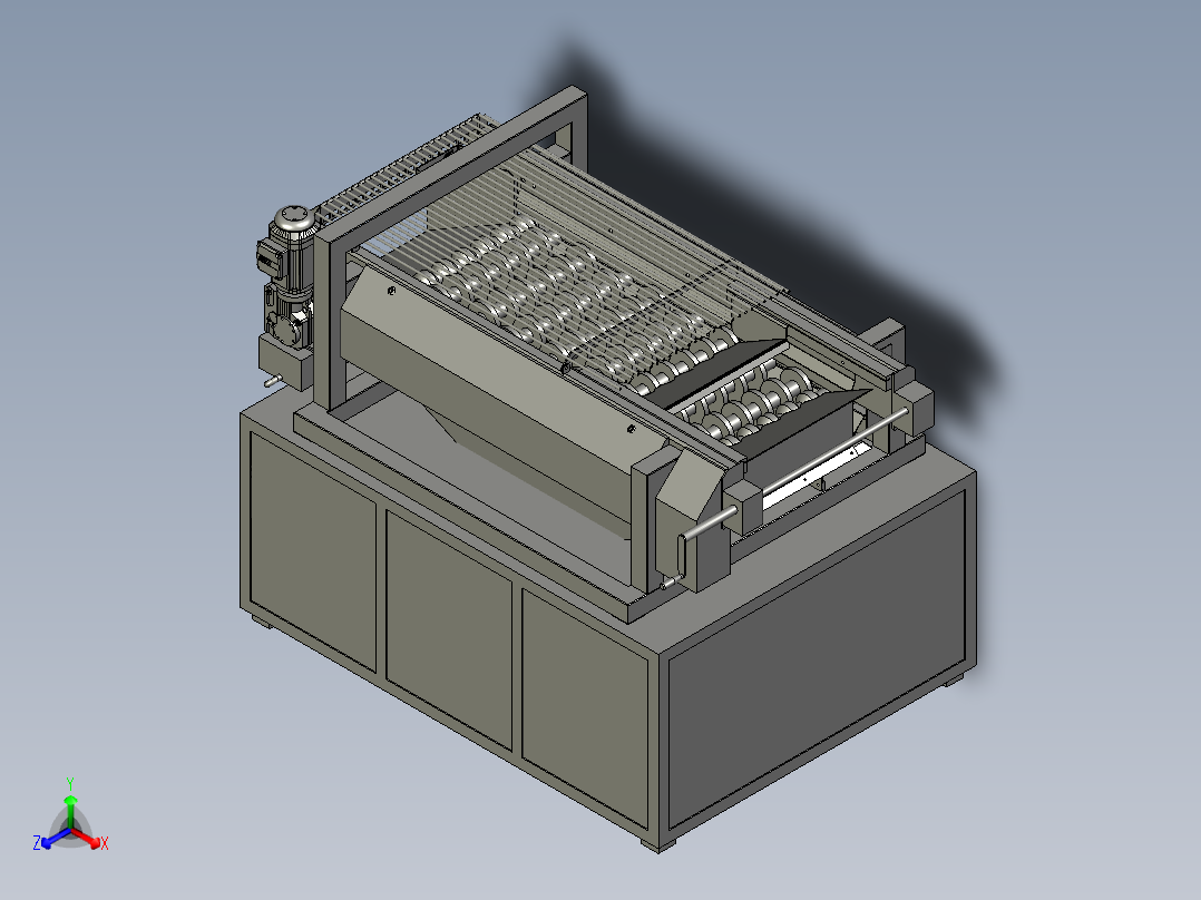 果园脐橙大小筛选设备后视图