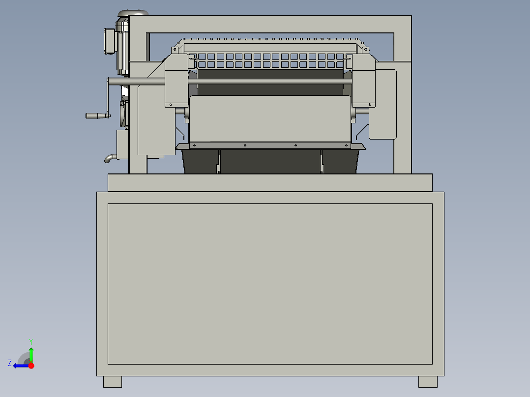 果园脐橙大小筛选设备右视图