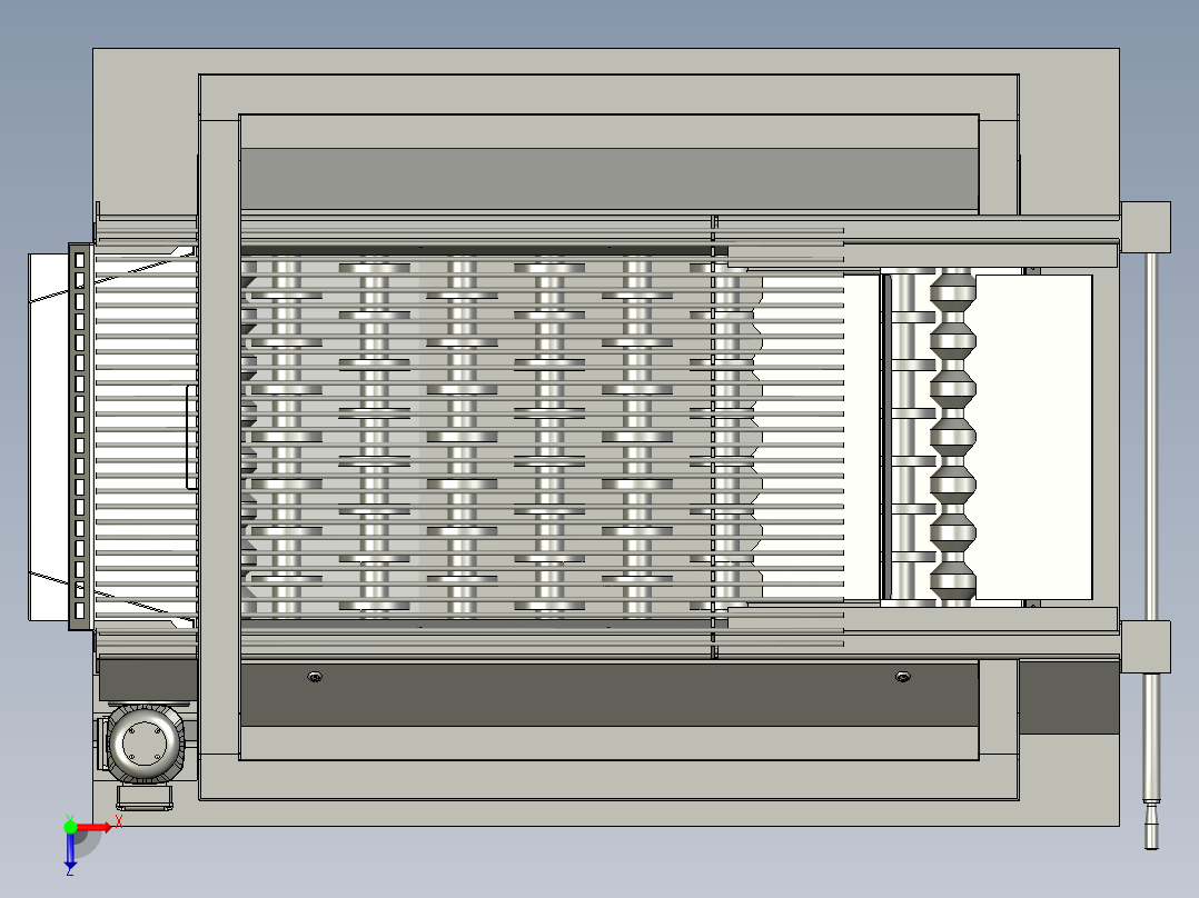 果园脐橙大小筛选设备俯视图