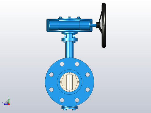 三偏心金属密封法兰连接蝶阀[80]右视缩略图
