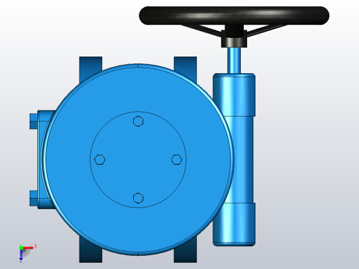 三偏心金属密封法兰连接蝶阀[80]俯视缩略图