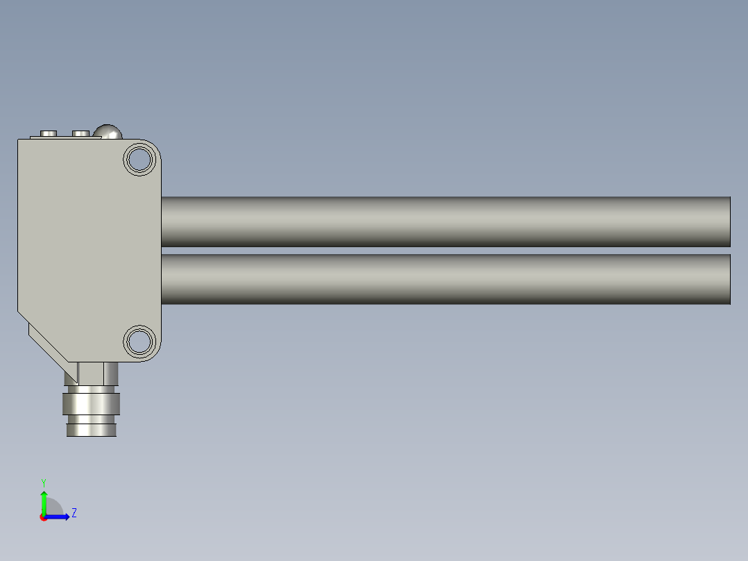 光电传感器E3Z-D62左视图