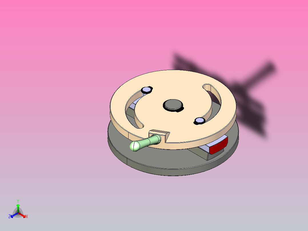 夹具-354 定心装置正等轴测图