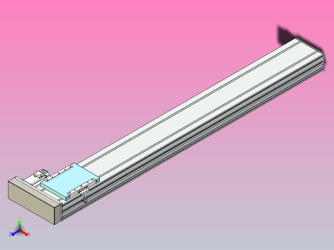 滚珠丝杠直线轴带导轨全封闭TPA-HCR-175D-2510C-L1350-ML-C-P75-N3主视图