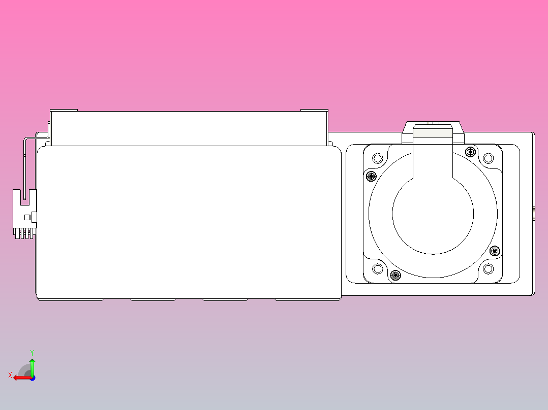 滚珠丝杠直线轴带导轨全封闭TPA-HCR-175D-2510C-L1350-ML-C-P75-N3后视图