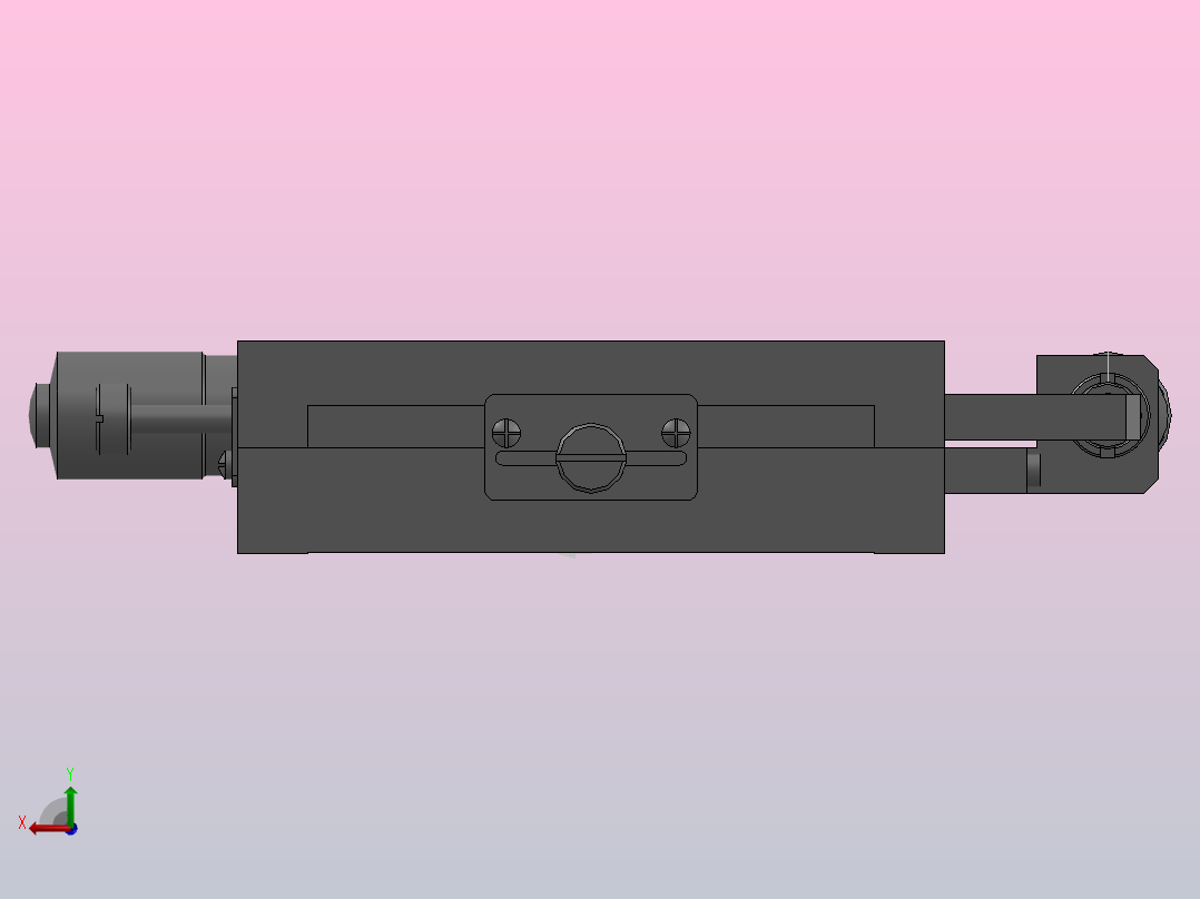 交叉滚子导轨型手动XY轴高精度滑台后视图