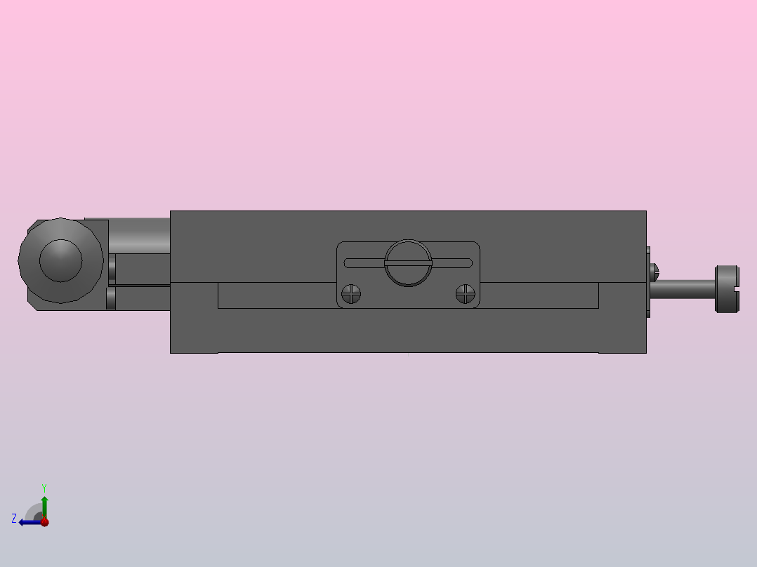 交叉滚子导轨型手动XY轴高精度滑台右视图