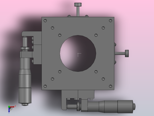 交叉滚子导轨型手动XY轴高精度滑台俯视缩略图