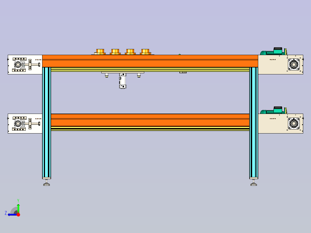 双层倍数链输送机右视图