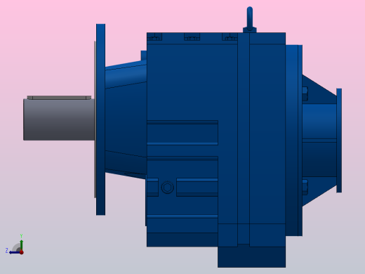 RF167_RF167ZP斜齿轮减速机RF167-14.56-M1-P132-Φ550右视缩略图