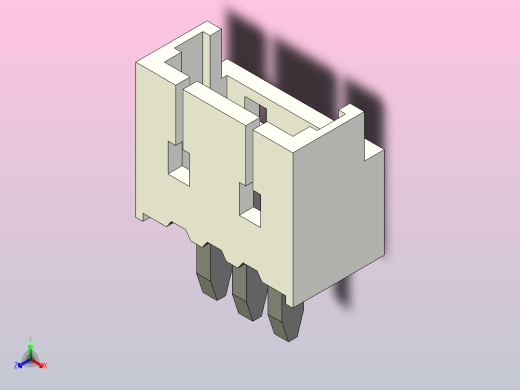 短款型直插头JST connector 1x3  P1.25mm thru hole wafer A2