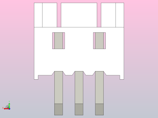 短款型直插头JST connector 1x3  P1.25mm thru hole wafer A2后视缩略图