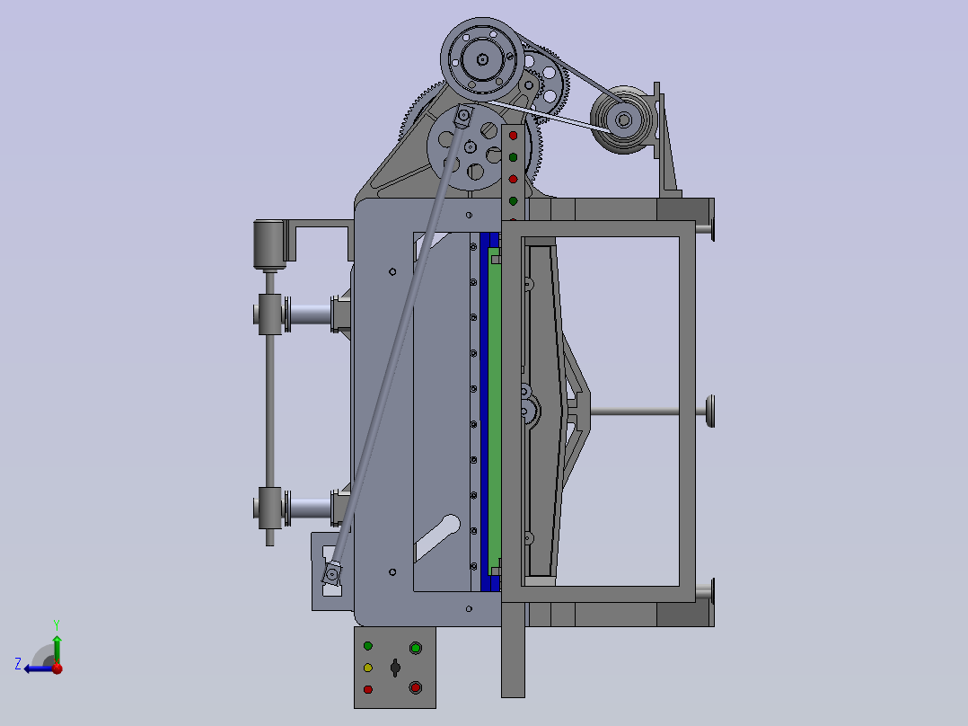 机械式切纸机设计【毕业论文+cad+solidworks+任务书】=========wb100右视图