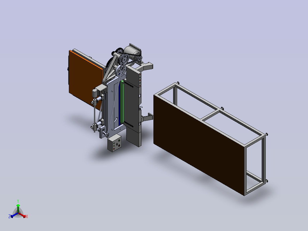 机械式切纸机设计【毕业论文+cad+solidworks+任务书】=========wb100正等轴测图