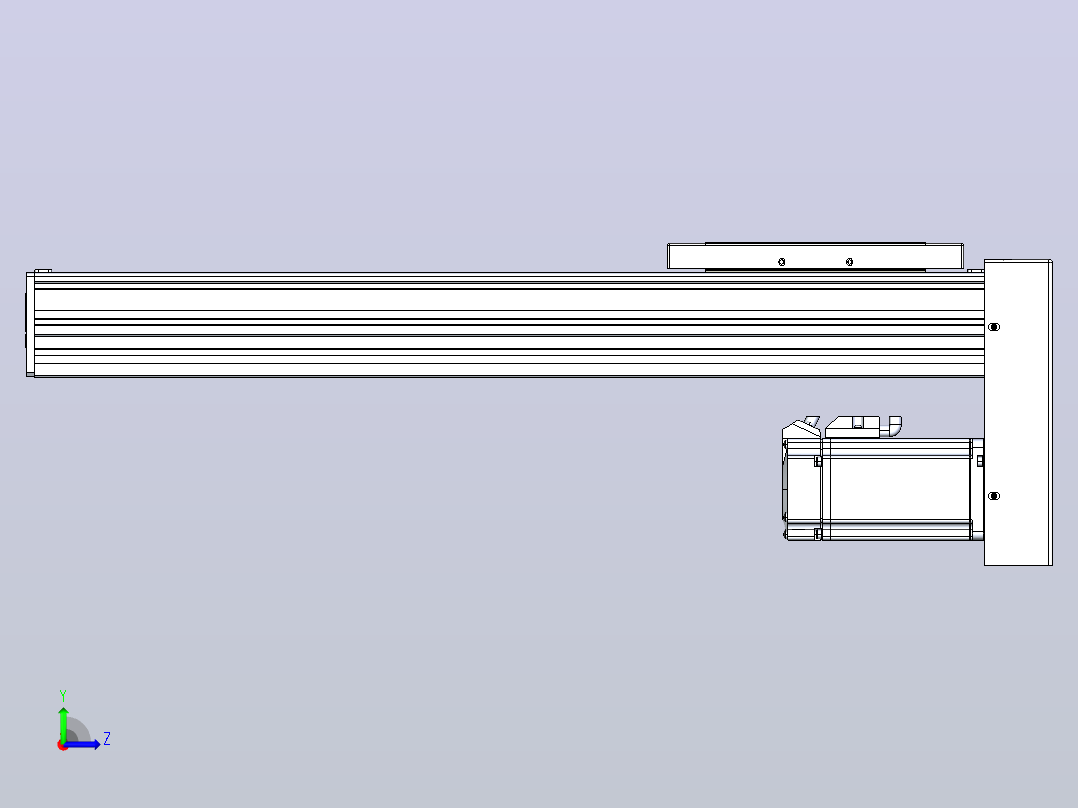 滚珠丝杠直线轴带导轨全封闭TPA-HCR-120D-1610C-L350-MP-Y-P40-N3左视图