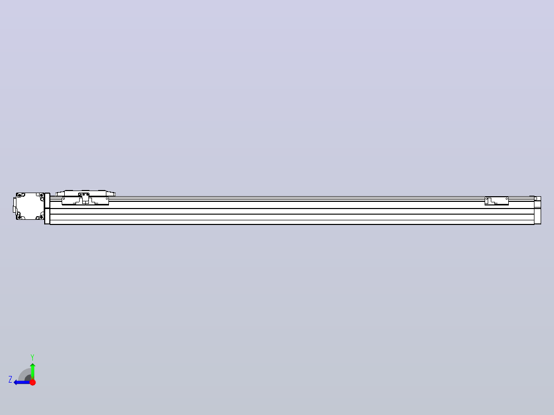 机器人皮带驱动直线轴TPA-GCB-80-P60-L900-DL-M20-N3右视图