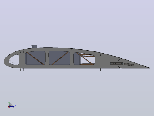 自制航模机翼结构3D图纸 Solidworks设计左视缩略图