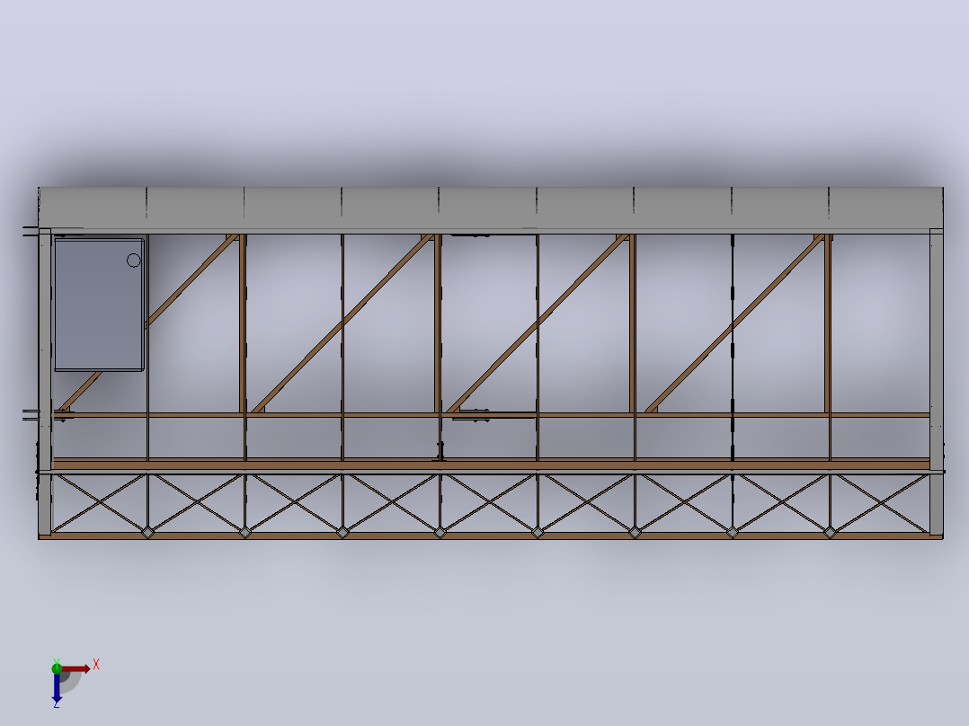 自制航模机翼结构3D图纸 Solidworks设计俯视图