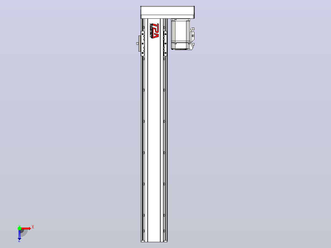 日规模组半封闭丝杆TPA-HNR-85D-1610-C-L550-ML-C-P20-N3俯视图