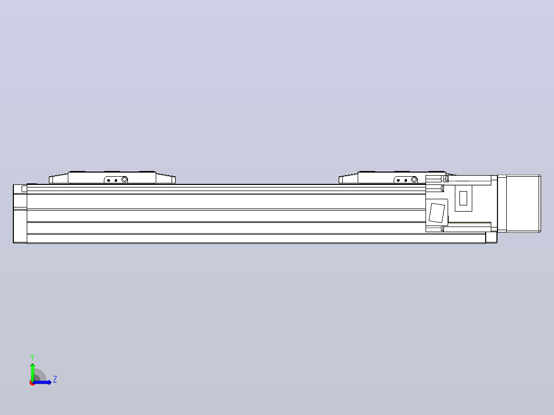 滚珠丝杠线性轴TPA-GCRS-80-1610C-L50-MR-M20-N3左视图