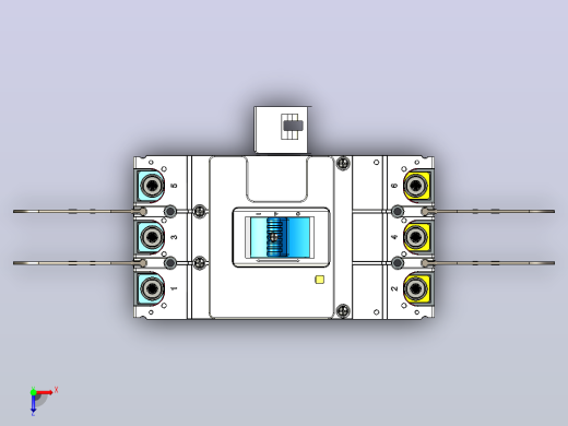 NM5-400 3P塑料外壳式断路器三维模型202209俯视缩略图