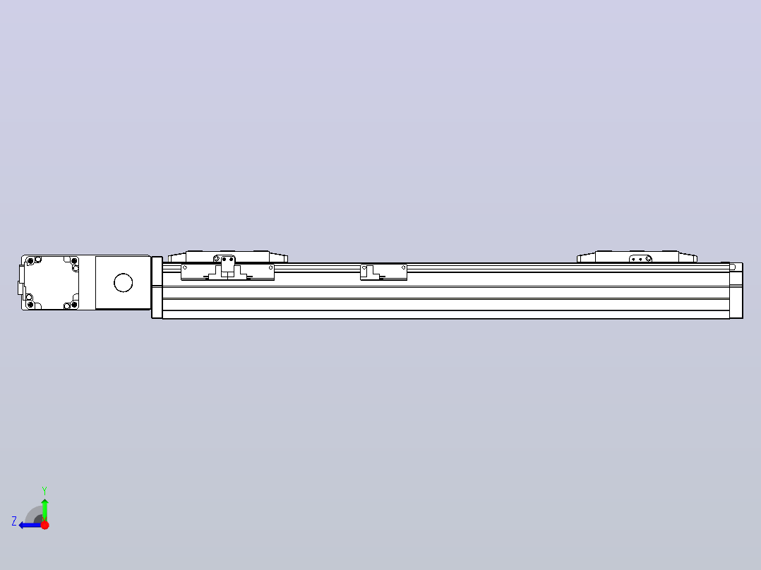 皮带直线轴双滑块型TPA-GCBS-80-P60-L150-QL-M20-N3右视图
