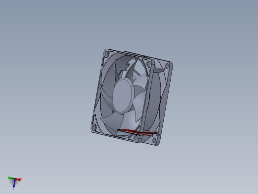 带流量分析的 75 mm PC 风扇