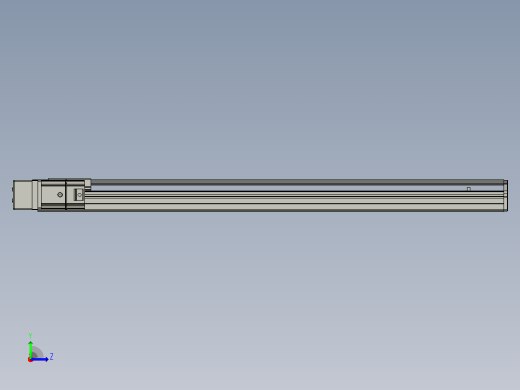 SYS12-BL-800-200W滚珠花健、支撑座、滚珠丝杠、交叉导轨、直线模组.STEP左视缩略图