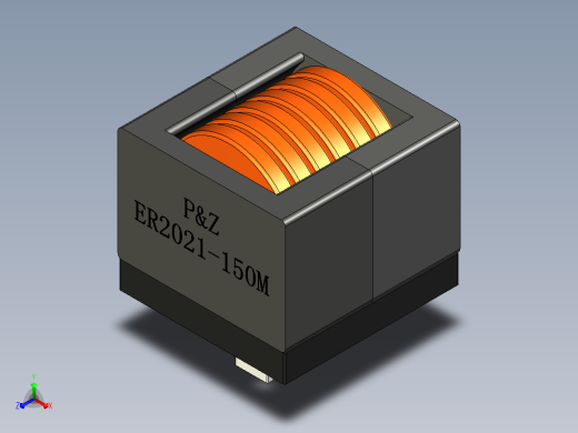 PZ-ER2021系列扁平电线高电流电感器正等轴测缩略图
