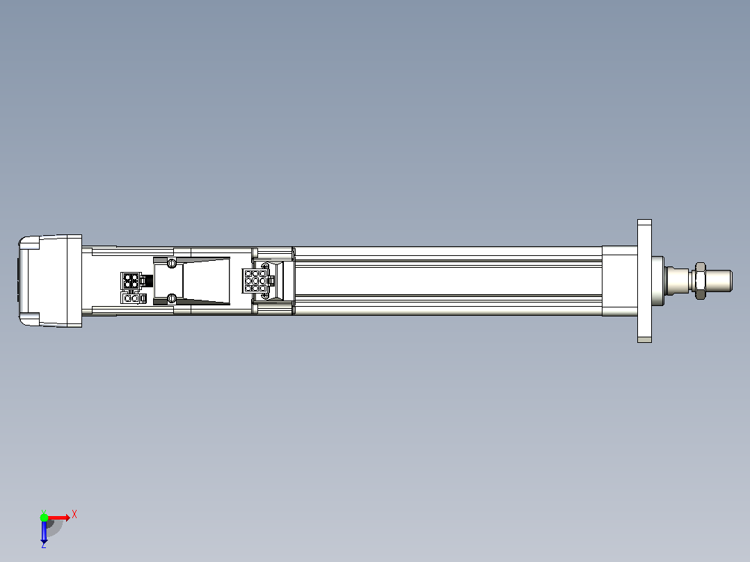 轻载电动缸TPA-ESR25-1002C-L200-MR-FA-W-P10-C3俯视图