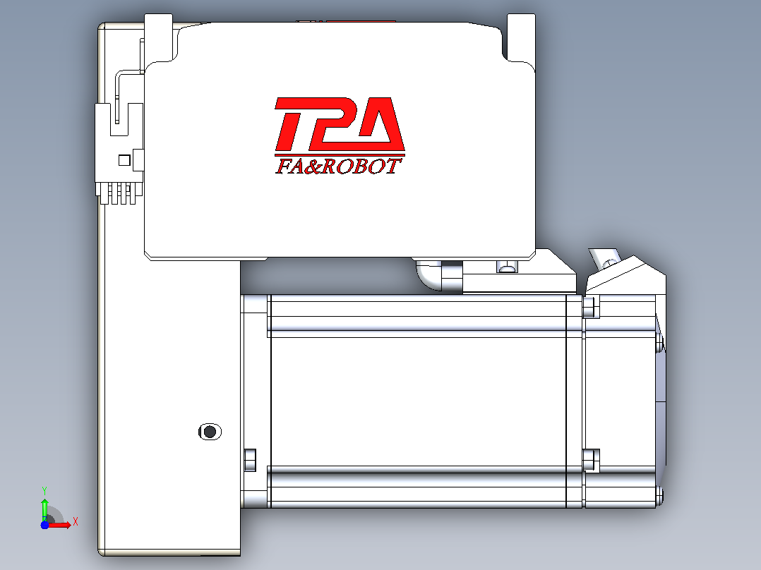 皮带直线轴半封闭可选导轨TPA-HNB-110D-90-L1750-RP-C-P40-N3前视图