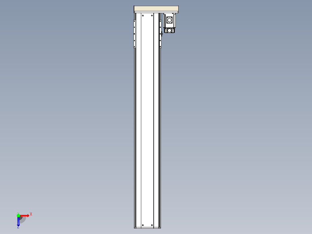 日规模组半封闭丝杆TPA-HNR-220D-3210C-L1400-ML-C-P1K-N3俯视图