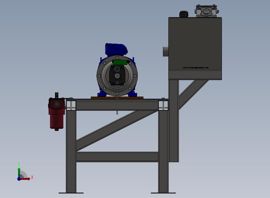 A30-小型液压试验台前视图