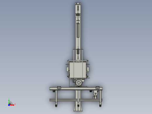主减速器螺母拧紧机3D模型前视缩略图