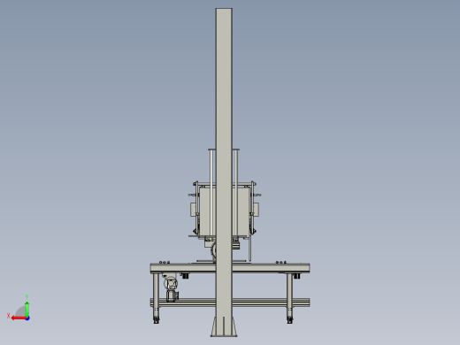 主减速器螺母拧紧机3D模型后视缩略图