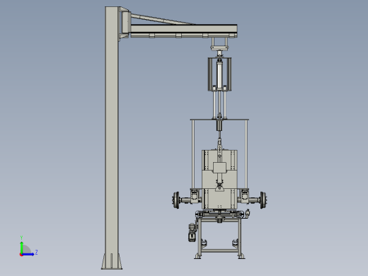 主减速器螺母拧紧机3D模型左视缩略图